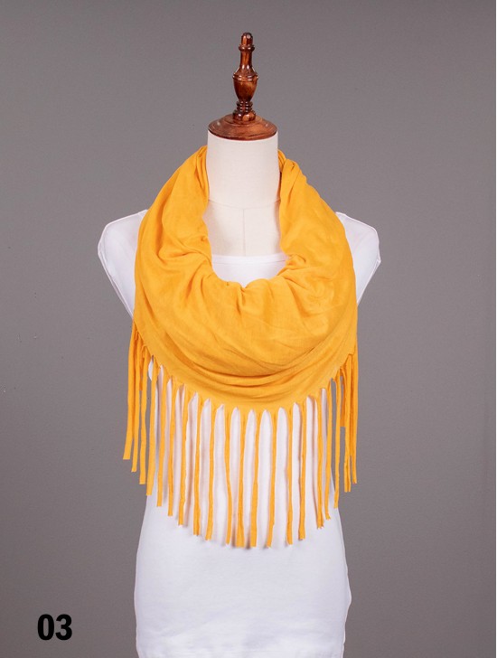 LOOP, SCARF, LONG FRINGE